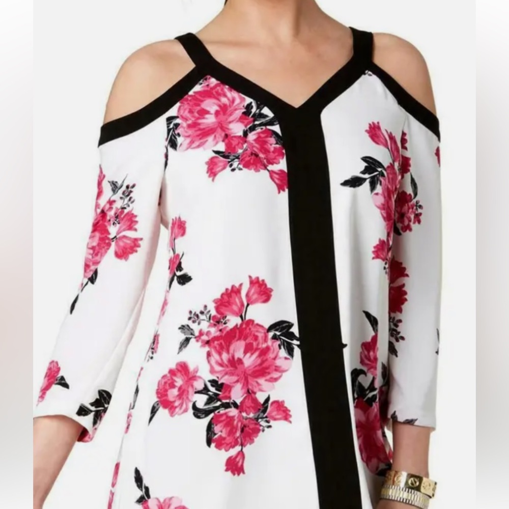 Floral Print Cold Shoulder Blouse by alfani